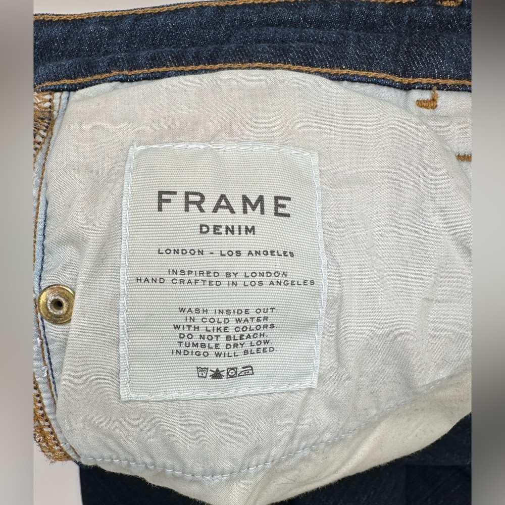 FRAME Le Garçon Straight Leg 98% Cotton Women’s Jeans - 25 - Picture 13 of 17